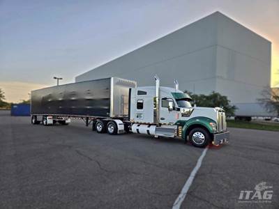 2022 WILSON 48ft Flatbed Conestoga Trailer - 102-Inch Inside Height, All Aluminum, Aluminum Floor, Spread Axle, Toolbox, Dunnage Rack, Lift Axle