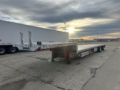 2016 Benson 53ft Drop Deck Trailer - All Aluminum, Aluminum Floor, Rear Sliding Axle, Ramps, Toolboxes, Tire Inflation System