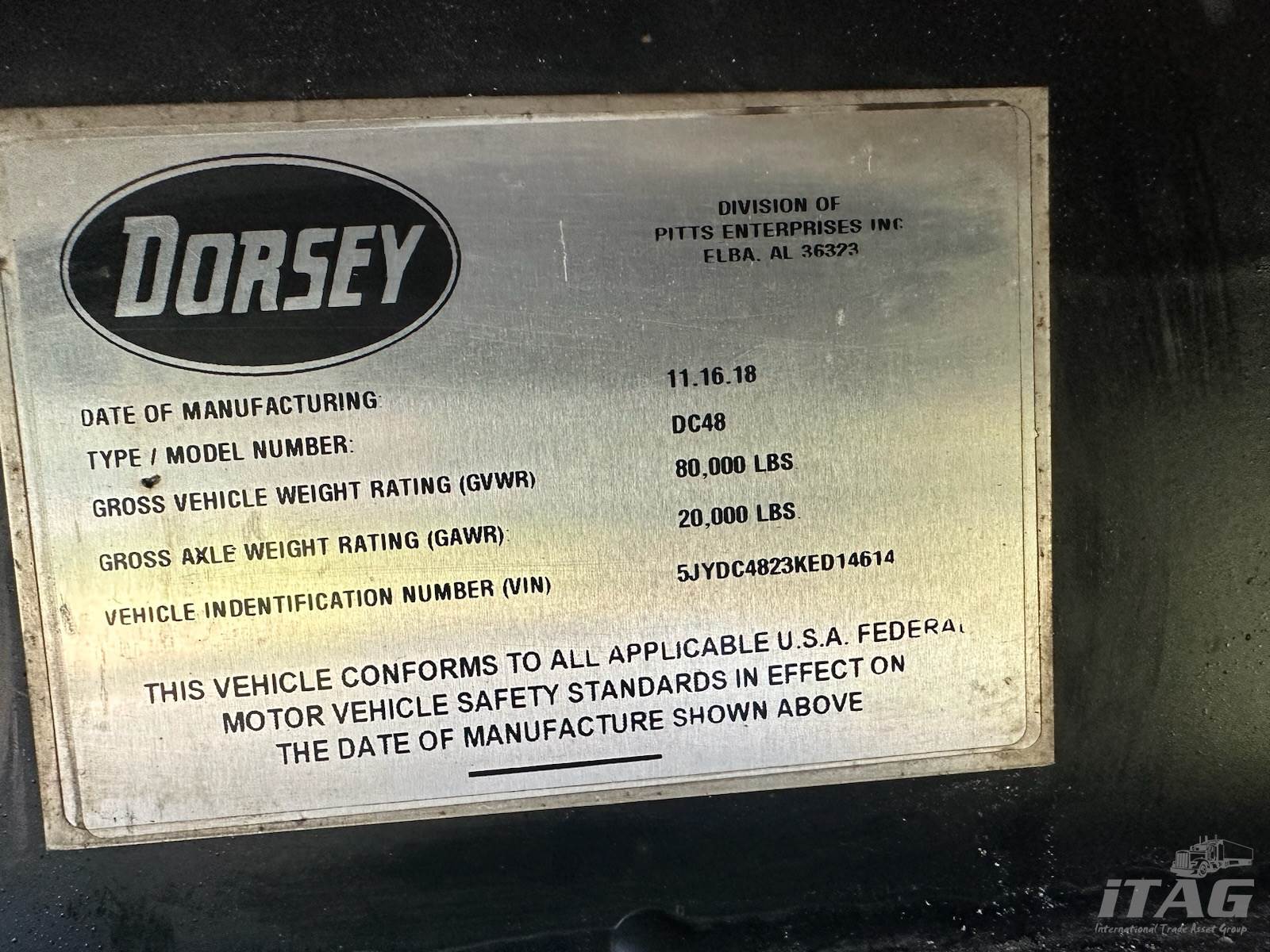 2018 Dorsey 48x102 Drop Deck Trailer Combo, Aluminum Floor, Fixed