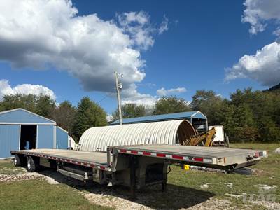 2016 Fontaine 53ft Drop Deck Trailer - All Aluminum, Aluminum Floor, Rear Sliding Axle, Ramps, Toolbox, Dunnage Rack, Chain Pop-Ups
