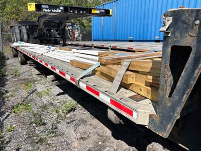 2018 Fontaine 53ft Drop Deck Trailer - Combo, Aluminum Floor, Rear Sliding Axle, Toolbox, Container Locks, 17.5 Tires