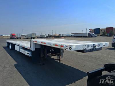 2016 Manac 48ft Drop Deck Trailer - Combo, Aluminum Floor, Front Sliding Axle, Ramps, Toolboxes, Load Scale
