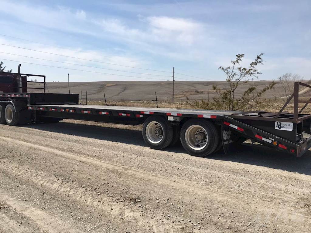 2012 Neville 45ft Drop Deck Trailer Wood Floor, Spring Ride