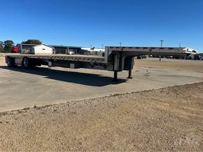 2020 Reitnouer 48ft Drop Deck Trailer - All Aluminum, Aluminum Floor, Spread Axle, Toolbox, Lift Axle, Dunnage Rack