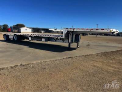 2020 Reitnouer 48ft Drop Deck Trailer - All Aluminum, Aluminum Floor, Spread Axle, Toolbox, Lift Axle, Dunnage Rack