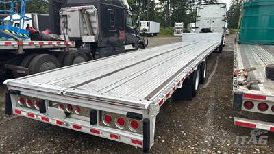 2018 Reitnouer 53ft Drop Deck Trailer - All Aluminum, Aluminum Floor, Rear Sliding Axle, Ramps, Toolbox, Tire Inflation System, 19.5 Tires