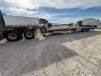 2020 Reitnouer 53ft Drop Deck Trailer - All Aluminum, Aluminum Floor, Rear Sliding Axle, Ramps, Toolbox, Tire Inflation System