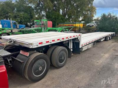 2019 Reitnouer 53ft Drop Deck Trailer - All Aluminum, Aluminum Floor, Rear Sliding Axle, Ramps, Toolbox, Tire Inflation System, 17.5 Tires