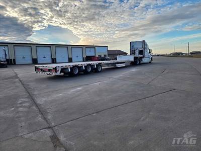 2019 Reitnouer 53ft Drop Deck Trailer - All Aluminum, Aluminum Floor, Tri-Axle, Ramps, Toolbox, Tire Inflation System, 17.5 Tires