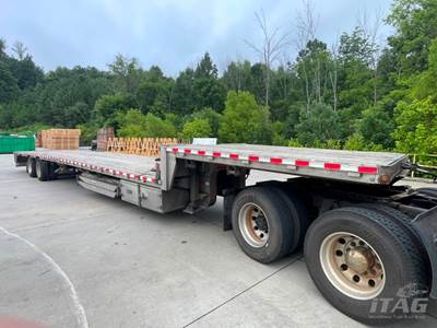 2014 Reitnouer 53ft Drop Deck Trailer - All Aluminum, Aluminum Floor, Rear Sliding Axle, Ramps, Toolbox, Tire Inflation System