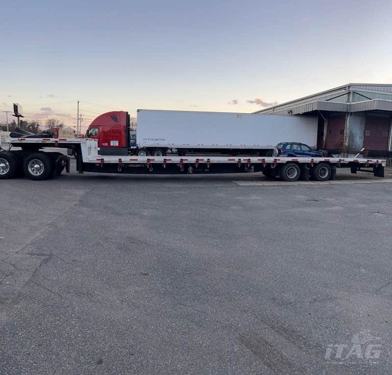 2018 Transcraft 53ft Drop Deck Trailer Combo, Aluminum Floor, Rear Sliding Axle, Toolbox For