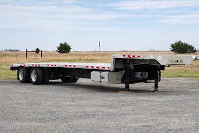 2022 Transcraft 53ft Drop Deck Trailer - Combo, Aluminum Floor, Rear Sliding Axle, Toolbox, Chain Pop-Ups