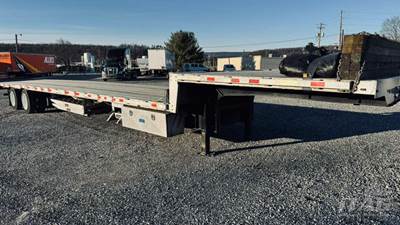 2020 Transcraft 53ft Drop Deck Trailer - Combo, Aluminum Floor, Rear Sliding Axle, Ramps, Toolboxes, Load Scale