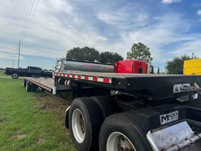 2018 Transcraft 48ft Drop Deck Trailer - Wood Floor, Spread Axle, Forklift Mount, Container Locks