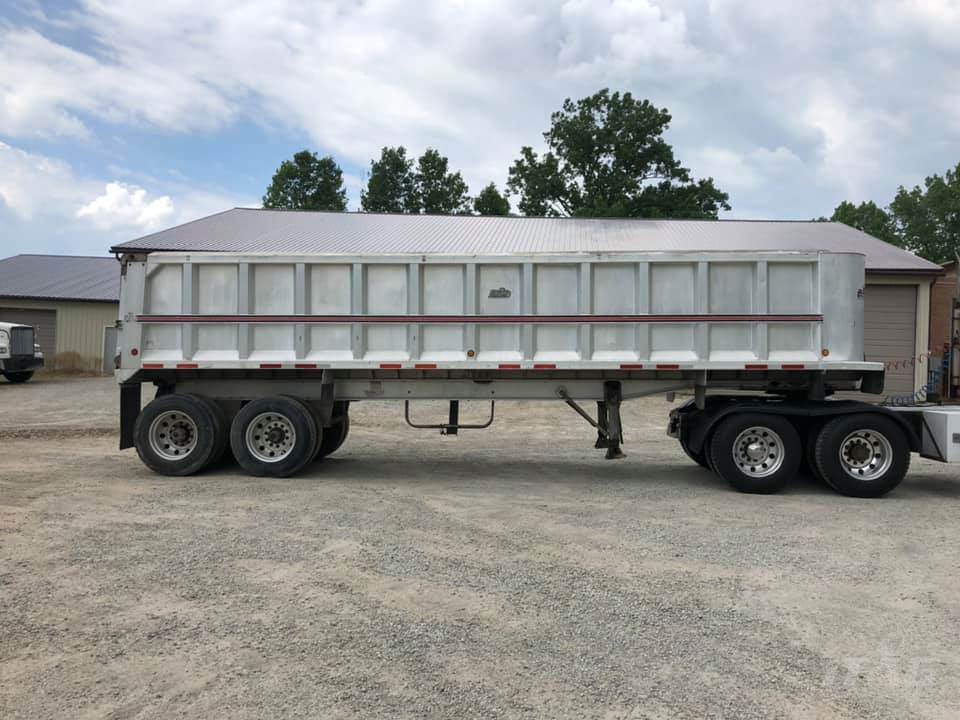 2001 Benson 33ft End Dump Trailer All Aluminum, 60 inch Sides, Tandem