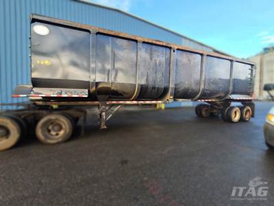 2020 CTS 40ft Half-Round End Dump Trailer - Frameless, Steel Tub, Tandem Axle, Spring Ride Suspension, Swing Gate