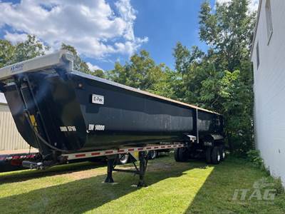 2019 E-Pak 40x102x84 End Dump Trailer - 84-inch Sides, Frameless, Steel Tub, Tandem Axle, Electric Tarp, Side Swing Gate