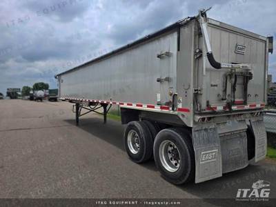 2018 East 39ft End Dump Trailer - Quarter Frame, Aluminum Box, Air Ride, Tarp, Liner