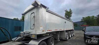 2018 MAC Trailer 30ft End Dump Trailer - Full Frame, Aluminum Box, Quad Axle, Electric Tarp, Swing Gate, Lift Axles