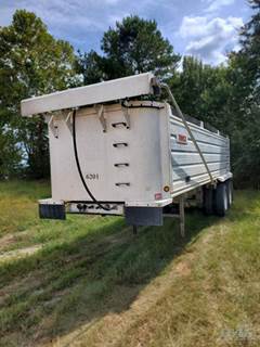 2017 Ranco 26ft End Dump Trailer - 60-inch Sides, Full Frame, Aluminum Box, Tandem Axle, Electric Tarp, Top Hinge Lift Gate