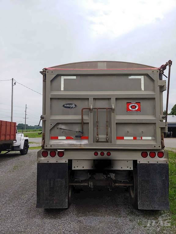 2001 Trailstar 39ft End Dump Trailer - Frameless, Aluminum Box, Tarp