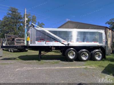 2026 Travis 30ft End Dump Trailer - Full Frame, Aluminum Box, Tri-Axle, Electric Tarp, Top Hinge Lift Gate, Lift Axle