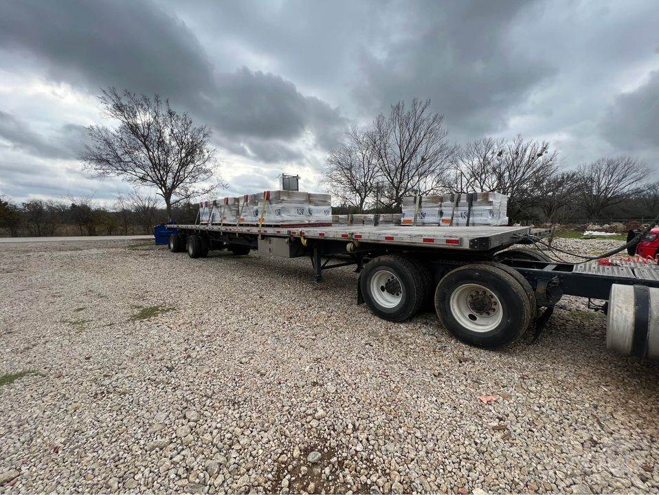 2022 Brazos 53ft Flatbed Trailer Combo, Aluminum Floor, Rear Sliding