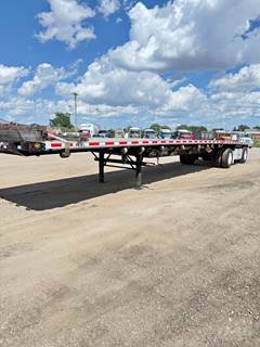 2022 Fontaine 48ft Flatbed Trailer - Combo, Aluminum Floor, Fixed Spread Axle, Toolbox, Chain Pop-Ups