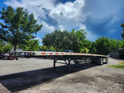 2016 Fontaine 48ft Flatbed Trailer - Combo, Aluminum Floor, Spread Axle, Air Ride Suspension, Toolboxes, Dunnage Rack