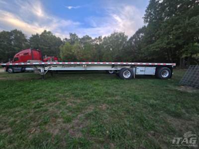 2017 Fontaine 48ft Flatbed Trailer - All Aluminum, Aluminum Floor, Spread Axle, Toolbox, Chain Pop-Ups, Coil Package