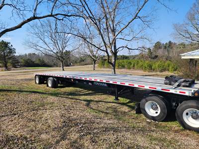 2021 Fontaine 48ft Flatbed Trailer - Combo, Aluminum Floor, Spread Axle, Toolbox, Lift Axle
