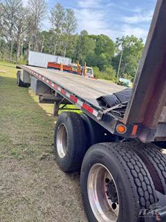 2022 Fontaine 48ft Flatbed Trailer - Wood Floor, Tandem Sliding Axle, Toolbox, Bulkhead