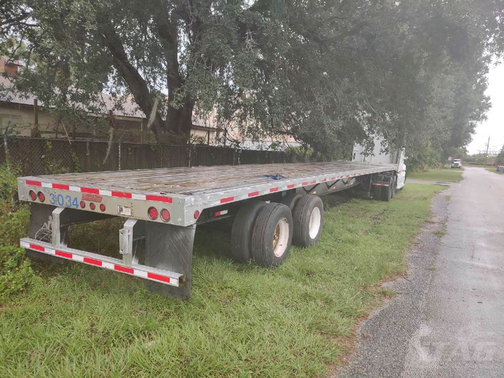 2000 Great Dane 48x102 Flatbed Trailer Combo, Aluminum Floor, Tandem