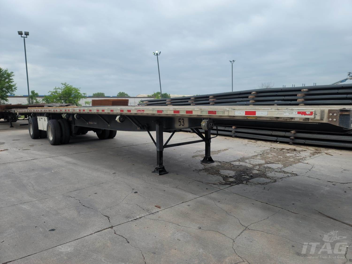 2014 Great Dane 53ft Flatbed Trailer Combo, Aluminum Floor, Spread Axle, Toolbox For Sale