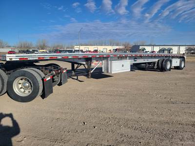 2018 MAC Trailer 48ft Flatbed Trailer - All Aluminum, Aluminum Frame, Spread Axle, Toolbox, Dunnage Rack, Lift Axle