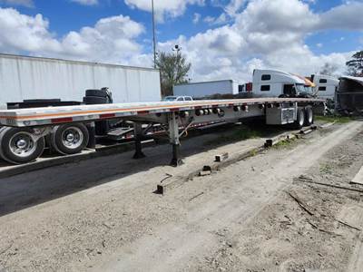 2018 Mac 53ft Flatbed Trailer - All Aluminum, Aluminum Floor, Rear Sliding Axle, Toolboxes