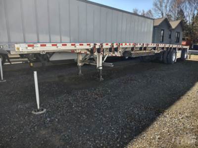 2019 Reitnouer 48ft Flatbed Trailer - All Aluminum, Aluminum Floor, Spread Axle, Toolbox, Dunnage Rack, Lift Axle