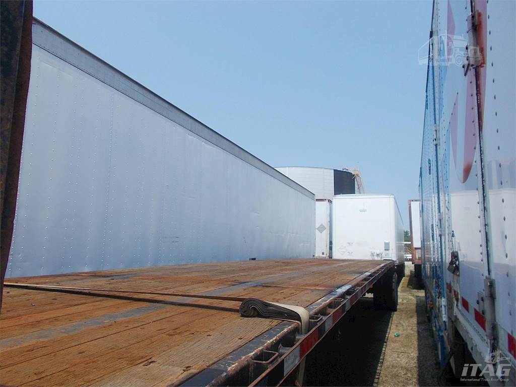 2008 Transcraft 48x102 Flatbed Trailer Wood Floor, Closed Tandem Axle