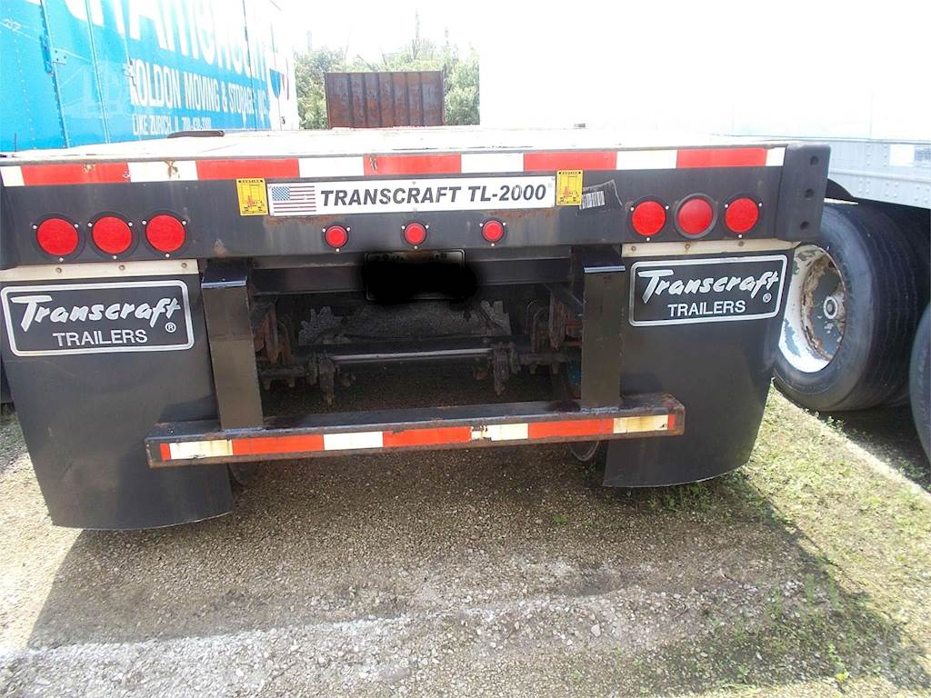 2008 Transcraft 48x102 Flatbed Trailer Wood Floor, Closed Tandem Axle