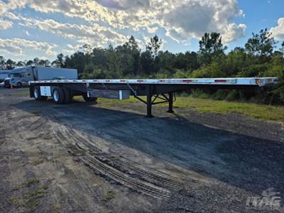 2017 UTILITY 48ft Flatbed Trailer - Combo, Aluminum Floor, Spread Axle, Toolboxes, Dunnage Rack, Tire Inflation System