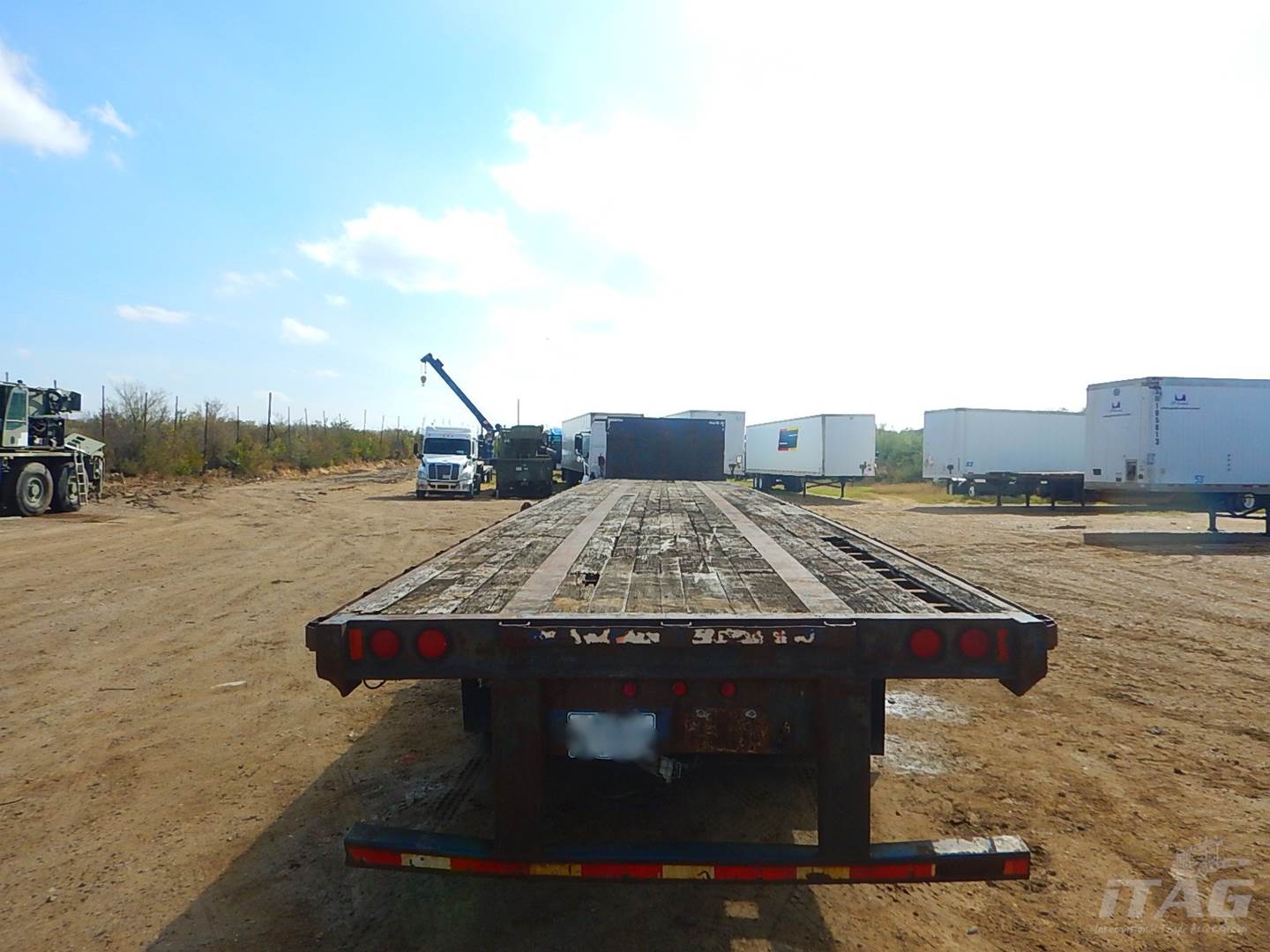 1998 Wabash 48x102 Flatbed Trailer Wood Floor, Bulkhead, Sliding Axle