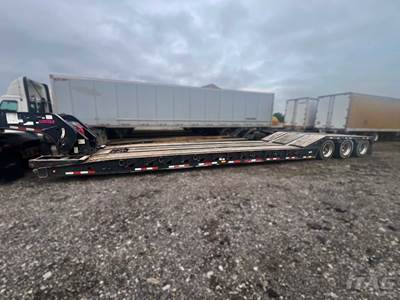 2020 Etnyre 55 Ton Lowboy Trailer - 24ft Well, Tri-Axle, Hydraulic Detach, Outriggers, Lift Axle