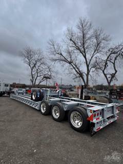 2026 TTSA Trailers 60 Ton Lowboy Trailer - 26ft Well, Quad Axle, Hydraulic Detach, Outriggers, Flip Axle