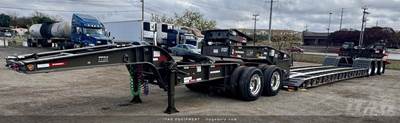 2026 TTSA Trailers 65 Ton Lowboy Trailer - 28ft Well, 9ft Wide, Quad Axle, Hydraulic Detach, Pony Motor, Flip Axle, Flip Neck, Jeep Dolly