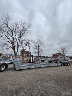 2026 TTSA Trailers 60 Ton Lowboy Trailer - 26ft Well, Quad Axle, Hydraulic Detach, Outriggers, Flip Axle