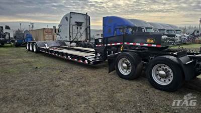 2024 Witzco Challenger 50 Ton Lowboy Trailer - 22ft Well, Hydraulic Detach, Ground Bearing, Tri-Axle, Pony Motor, Outriggers
