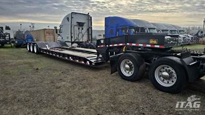2024 Witzco Challenger 50 Ton Lowboy Trailer - Hydraulic Detach, Ground Bearing, Tri-Axle, Pony Motor, Outriggers