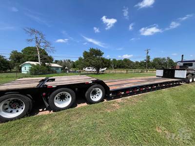 2019 XL Specialized 53ft Lowboy Trailer - 40 Ton, 29ft Well, Mechanical Detach, Tri-Axle, Outriggers, Flip Axle
