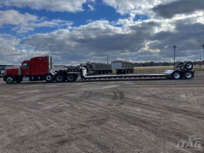 2021 XL Specialized 40 Ton Lowboy Trailer - 29ft Well, Mechanical Detach, Tri-Axle, Outriggers, Flip Axle
