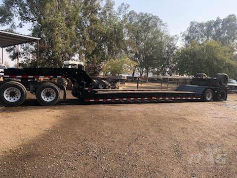 lowboy detach 24ft ramps axle hydraulic